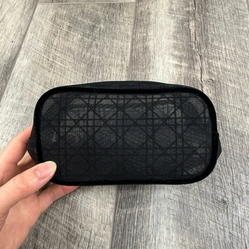 Dior Black Mesh Accessories Pouch